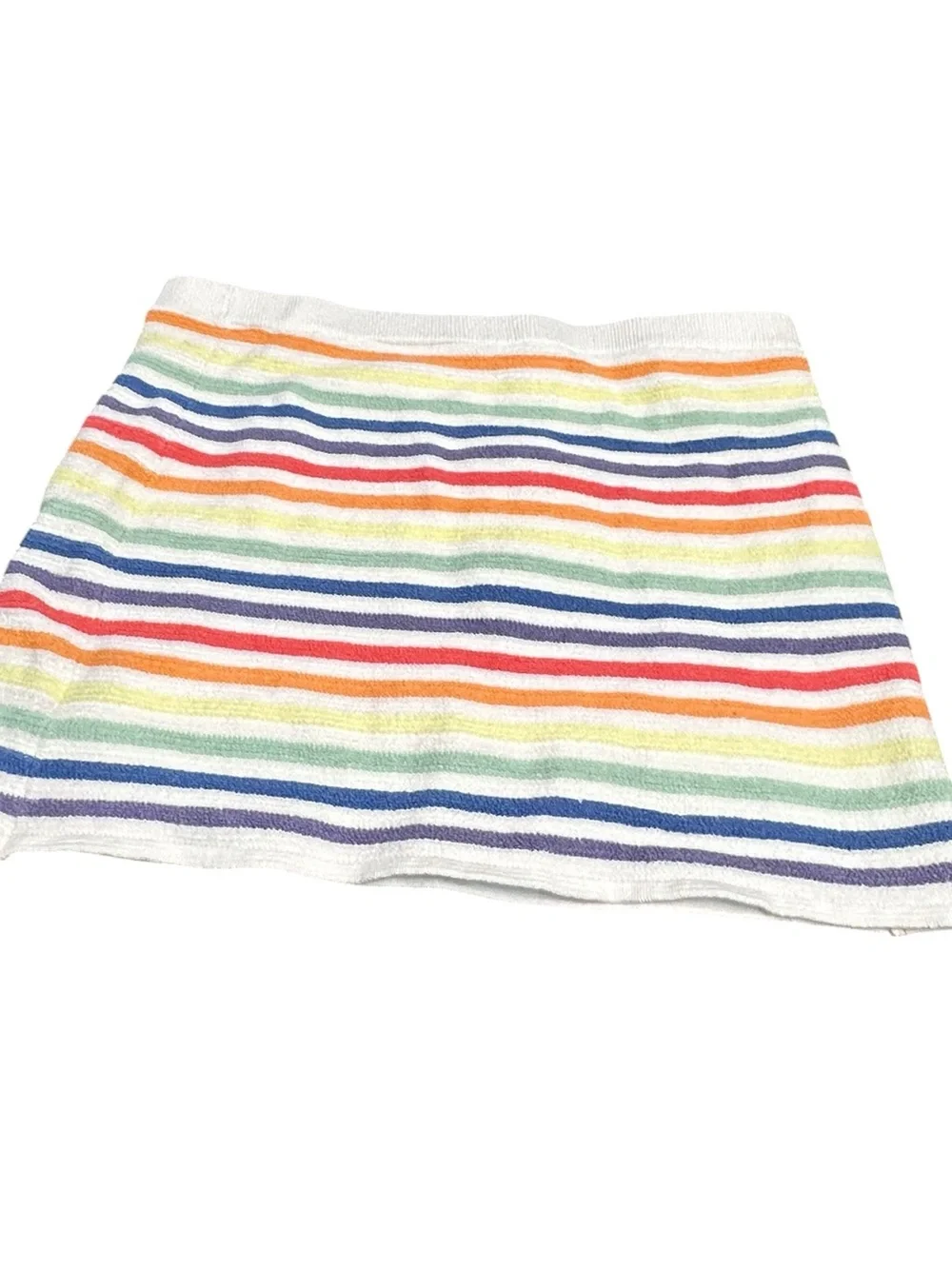 American Eagle women’s Pride‎ Rainbow Terry Mini Skirt Skort Shorts L NWT